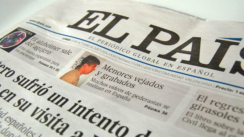 Portada de El País